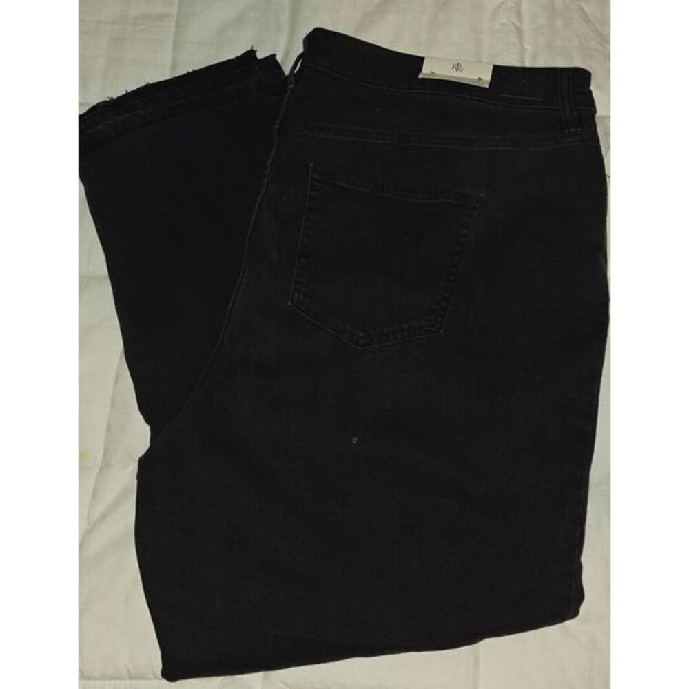Lauren Ralph Lauren Jeans Women's 20W Black Plus Size Premier Skinny Curvy‎ Crop